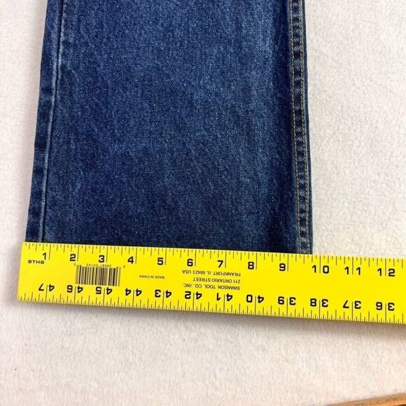 Jordache Jeans Womens 15/16 Blue Mid Rise Dark Wash Bootcut Leg Cowgirl Cowboy - Picture 7 of 11